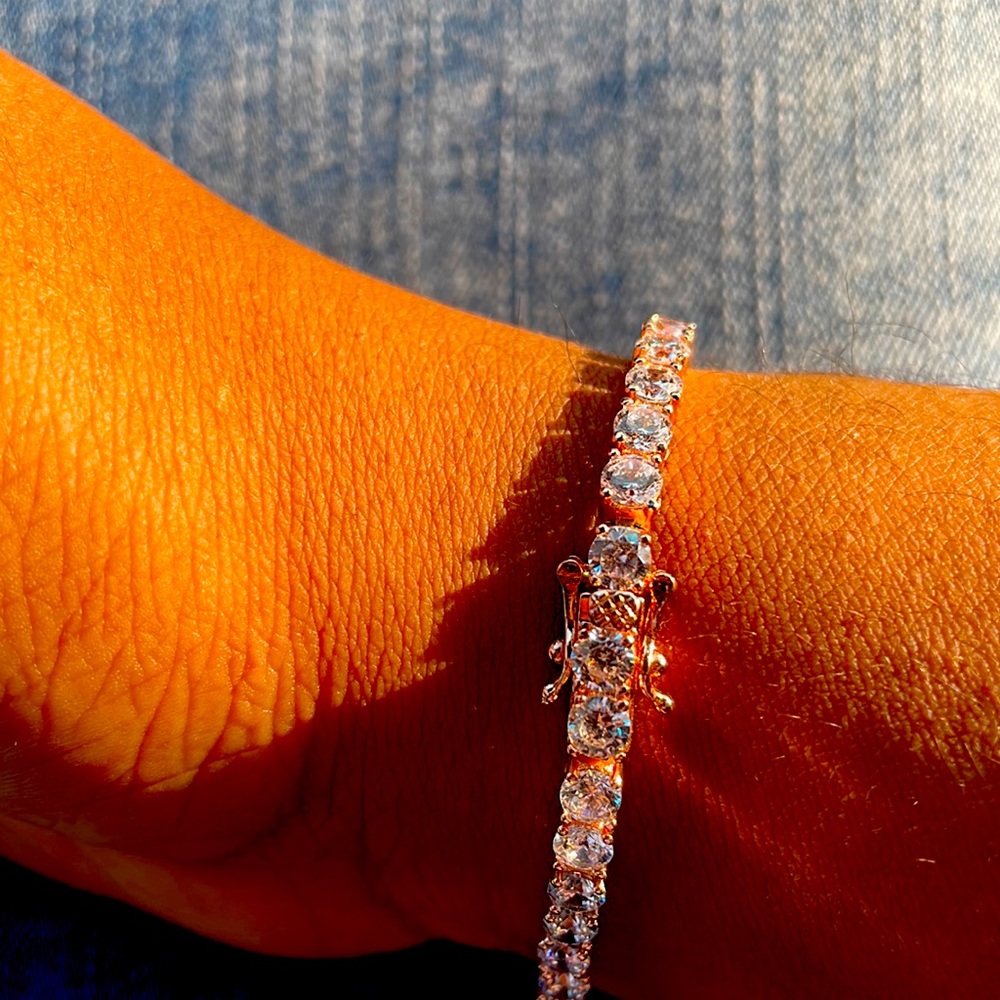 Rose gold diamond bracelet